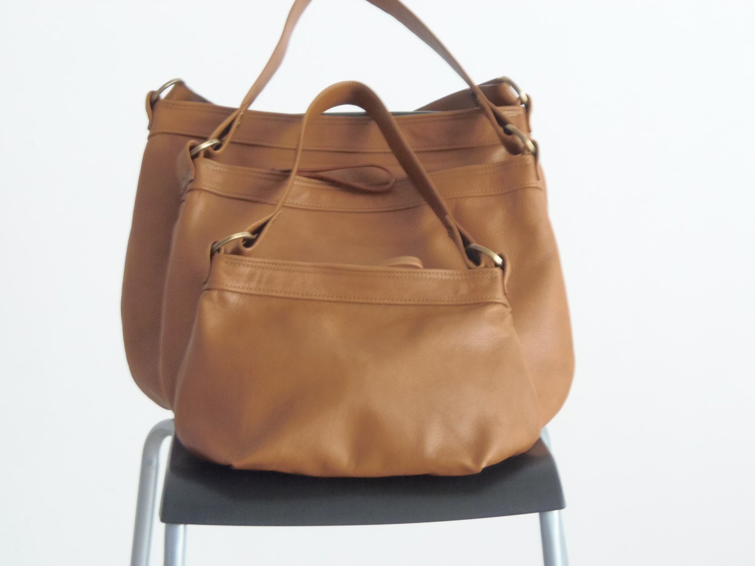 Leather hobo bags COMPARE the 3 sizes available Small