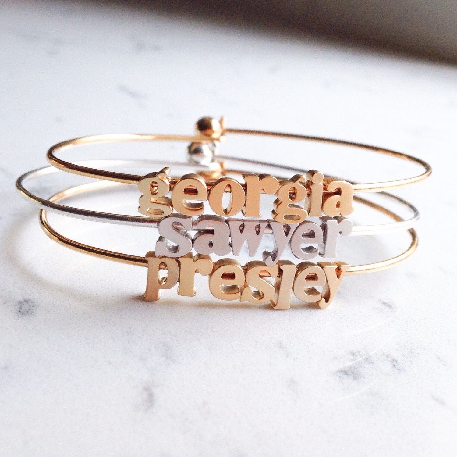 name bracelet // silver or gold