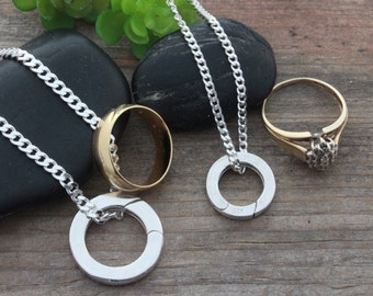 mens wedding ring necklace