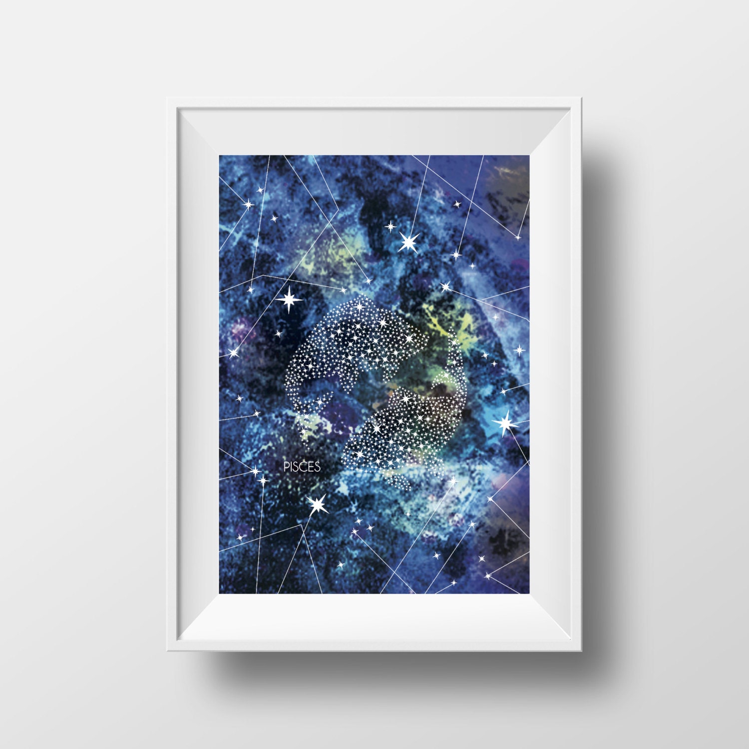 Pisces Zodiac Wall Art 8.5x11 Prints Pieces Wall ArtZodiac