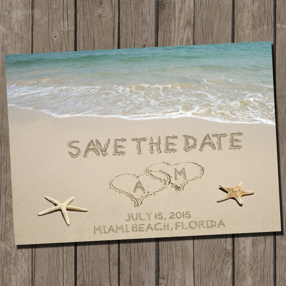 Beach Wedding Save The Date Beach Wedding Save By InvitesandExtras