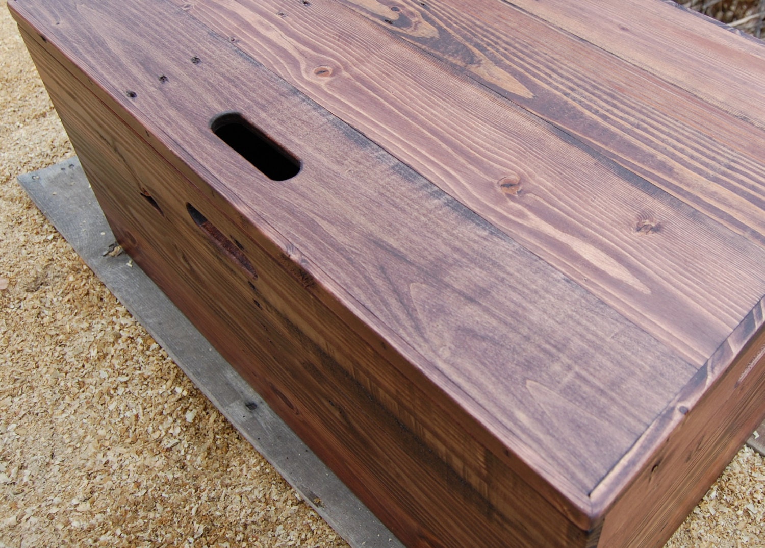 Wooden Crate/ Coffee Table/ Toy Chest/ Large Storage Box/ Red