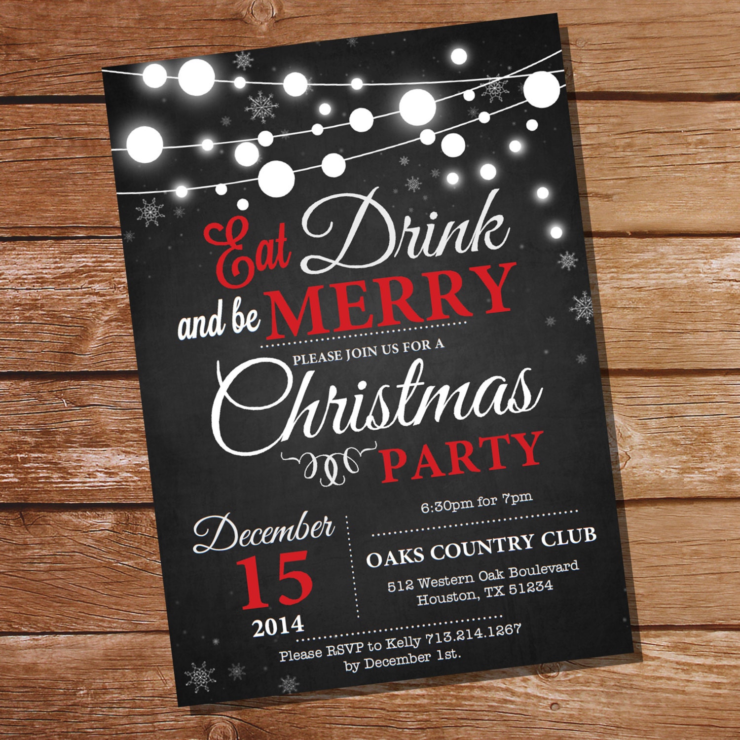 Chalkboard Party Invitations 4