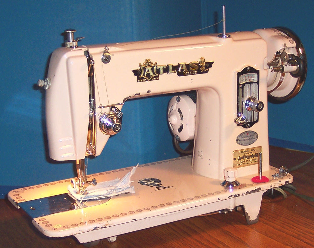 Restored 1.5 Amp Atlas Vintage Japanese Sewing Machine