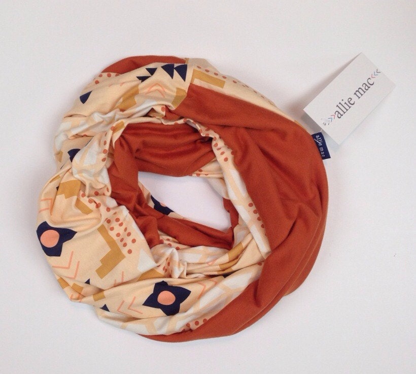 Allie Mac Infinity Scarf Navajo Jersey Knit one of a kind