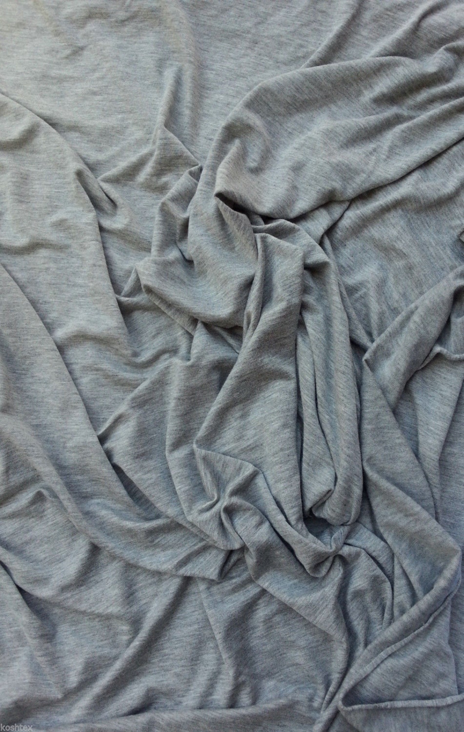 Supima Cotton Modal Spandex Fabric By the Yard Heather Gray