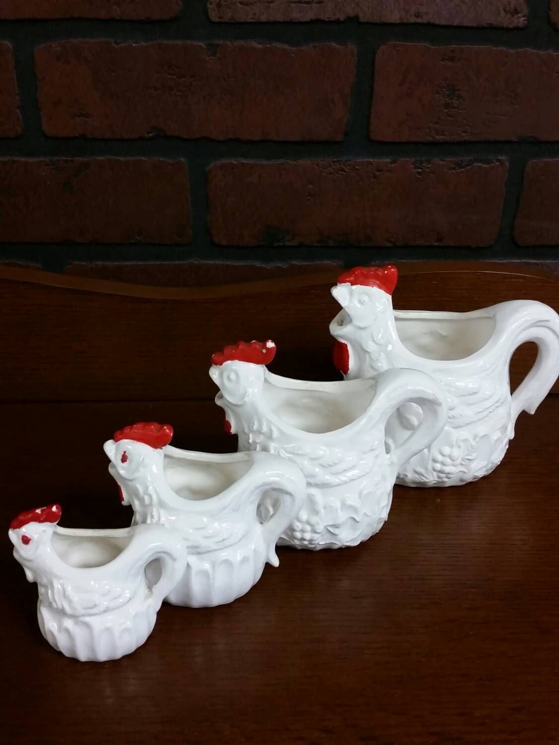 Tilso Japan Ceramic Chicken Measuring Cups by TheRetroRemedy