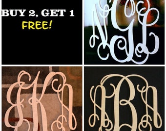 PACK DEAL - Wooden Monogram - Wooden Letters - Home Decor - Gift - Personalized Monogram - Wall Hanging - Door Hanger - Wreath Decor-Custom