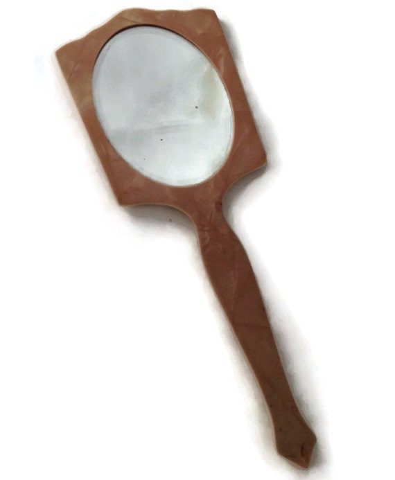 Vintage Antique Celluloid Hand Mirror by MerrilyVerilyVintage