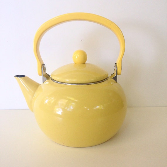 Vintage yellow teapot