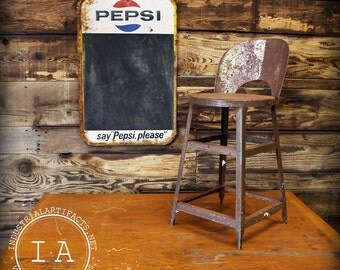 Vintage Industrial Rustic Machinist Stool