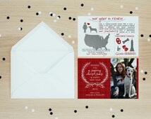 Popular items for red christmas cards on Etsy