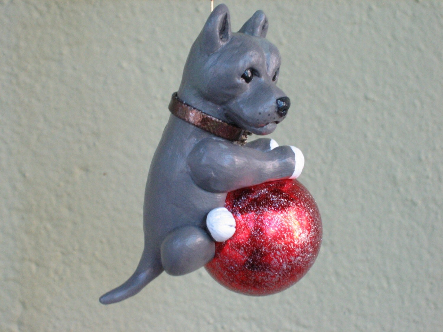 pitbull pit bull staffordshire christmas holiday ornament pitbull pit bull staffordshire christmas holiday ornament