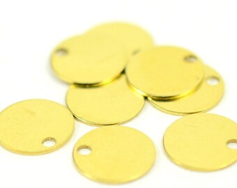 1000 Pcs Raw Brass 10 mm Stamping Findings Tag