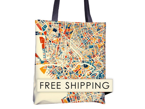 Manila Map Tote Bag Philippines Map Tote Bag 15x15 by iLikeMaps
