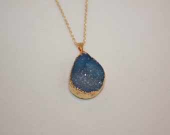 Druzy Necklace, Druzy, Agate Druzy Necklace, Agate Necklace, Druze Necklace, Druze, Boho Accessories, Bohemian Necklace, Druze Jewelry
