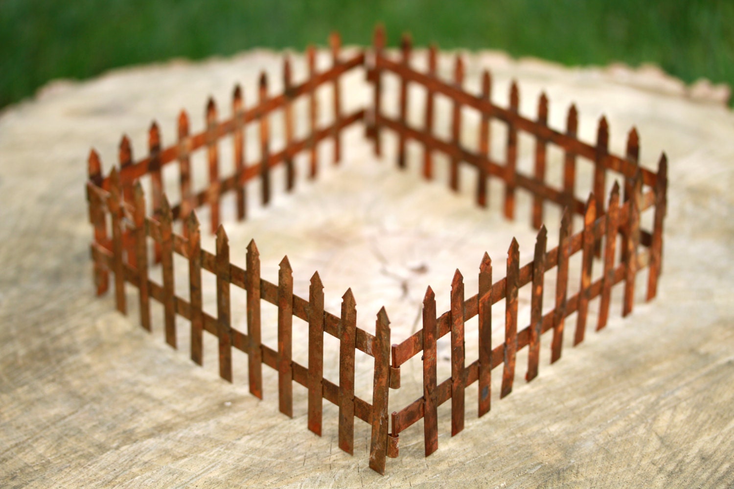 Fairy Garden Fence rusty metal picket miniature accessories