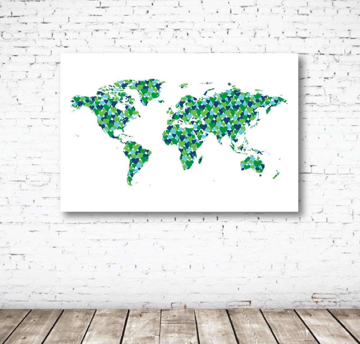 Gallery Wrapped CANVAS World Map by GatheredNestDesigns on Etsy