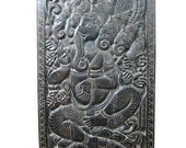 Five Face Ganwsha Door Wall Panel Wooden Veda Classic Antique Vintage