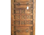 Antique Indian carved panel / canopy / vintage decor / Floral Carving / Furniture Brass Iron Ornamentation