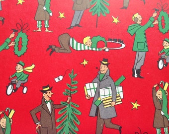 Vintage Gift Wrapping Paper For the Sporting Gentleman