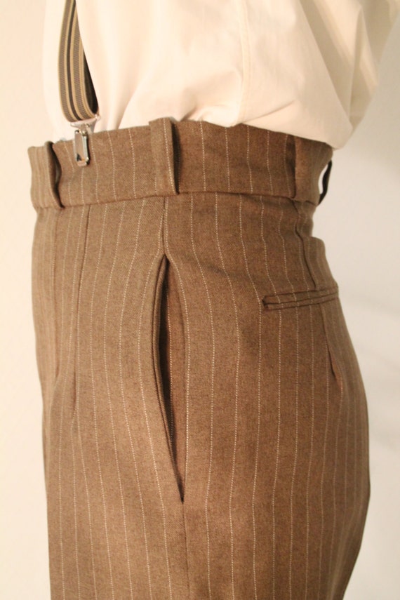 1940's mens pants 1930's high waisted slacks by SunnySideCouture