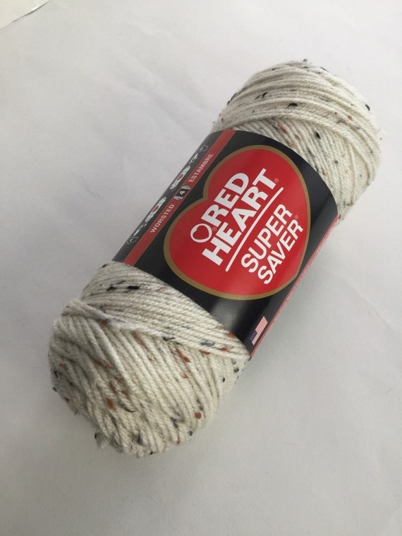 Red Heart Super Saver yarn ARAN FLECK Oatmeal color