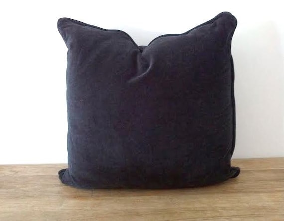 Grey Velvet Throw Pillow Cover Charcoal Grey Cushion Cover
