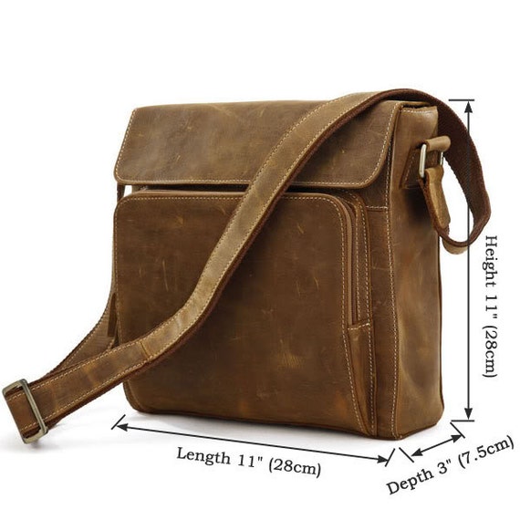 Items similar to Leather messenger bags for men,Leather laptop bag ...