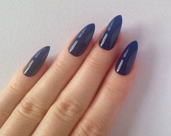 Popular items for blue stiletto nails on Etsy