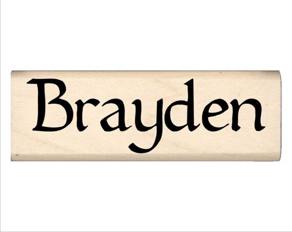 Brayden Name Rubber Stamp for Kids