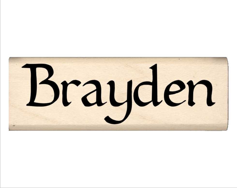Brayden - Name Rubber Stamp for Kids from StampsbyImpression on Etsy Studio