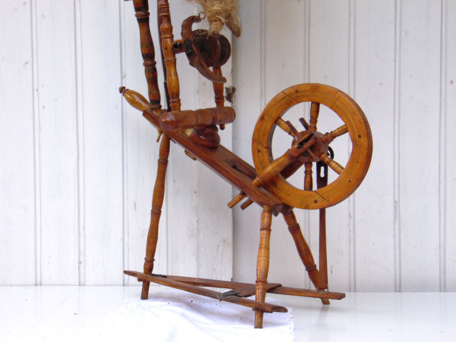 19th Century Antique Spinning Wheel Primitive By AdryVintage