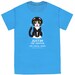 JUSTIN FIRE SURVIVOR on Blue Unisex Graphic Cat Tee Shirt