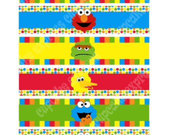 Sesame street labels | Etsy