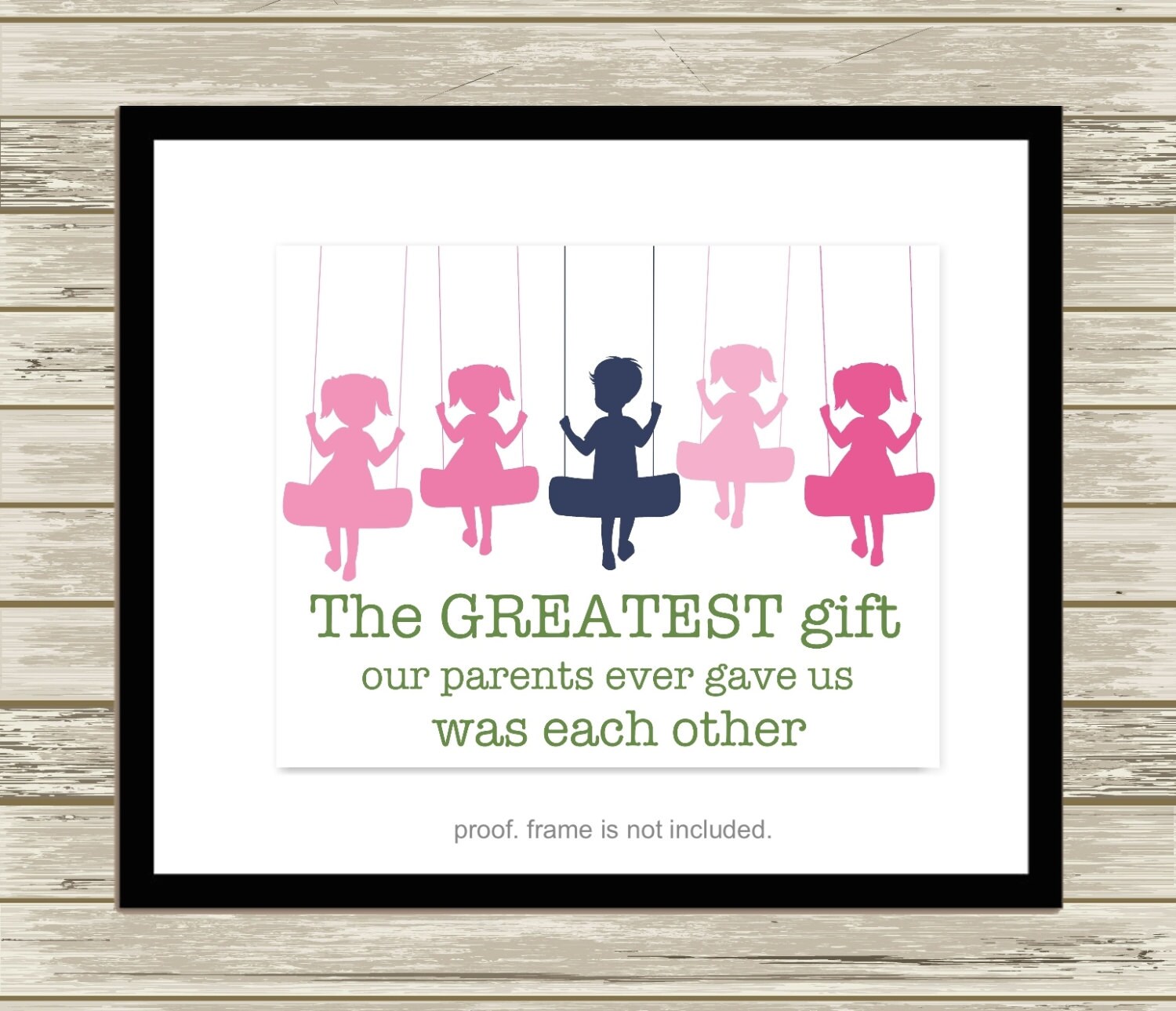 Multiple siblings wall art brother and sister wall art