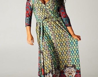 Women's Plus Maxi, Plus Size Print Maxi, Plus Maxi Dress, Flared Plus Maxi Dress, Long Flared Plus Maxi, Long Plus Maxi, Plus Size Maxi,