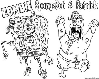 Zombie Spongebob Coloring Pages | My XXX Hot Girl