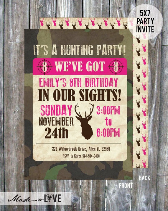 Deer Hunting Party Invitations 10