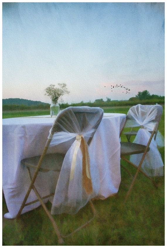 WEDDING CHAIR COVERS with Burlap and ribbon . Easy to use. No