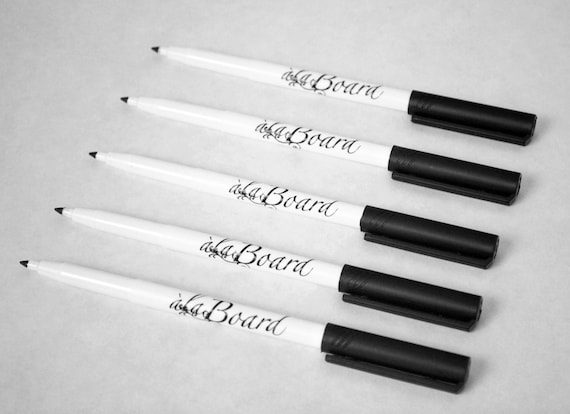 Black Super-Fine Tip Dry Erase Markers set of 5