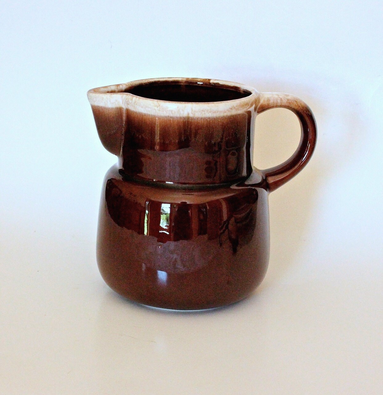 Vintage McCoy Brown Drip Glaze Pitcher Haute Juice
