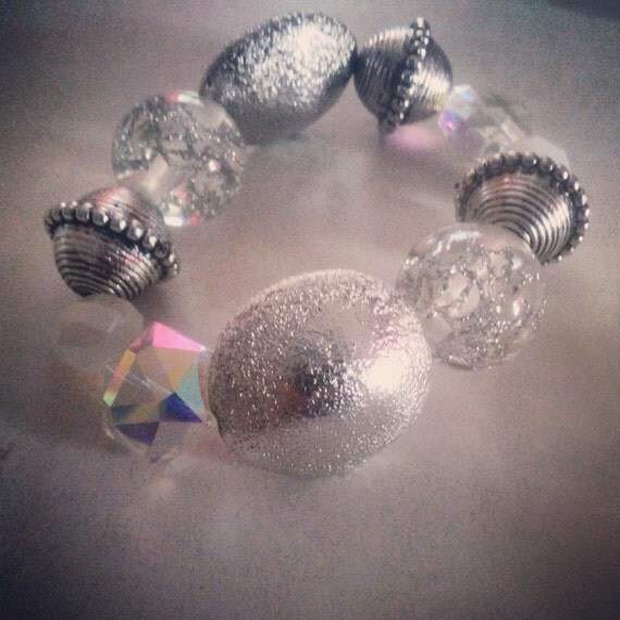 Arm Candy Chunky Transparency bracelet clear by MintJellyJewels