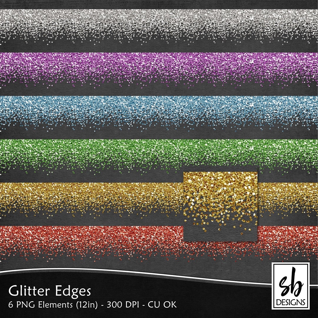 Glitter Borders Glitter Edges Digital by SBdigitalDesigns