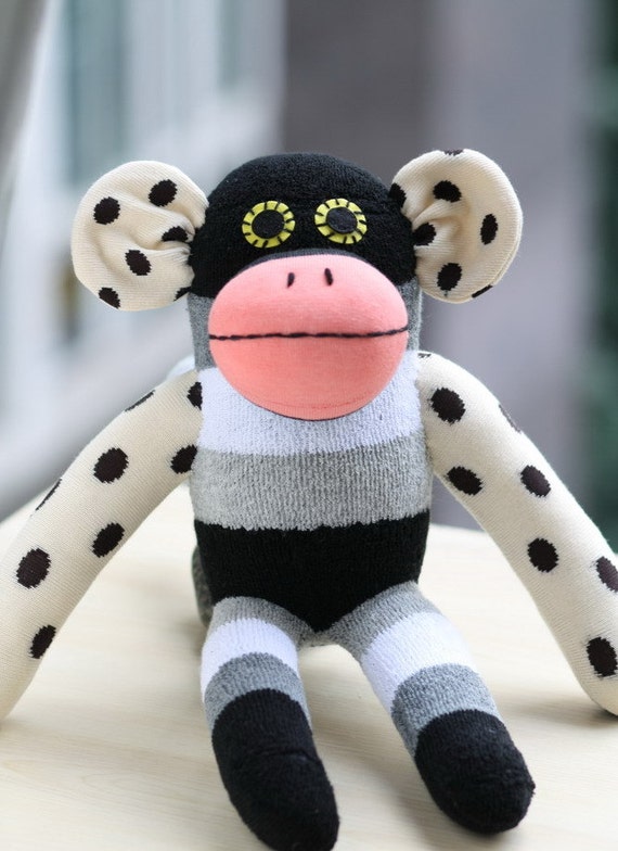 small sock monkey stuffed animal