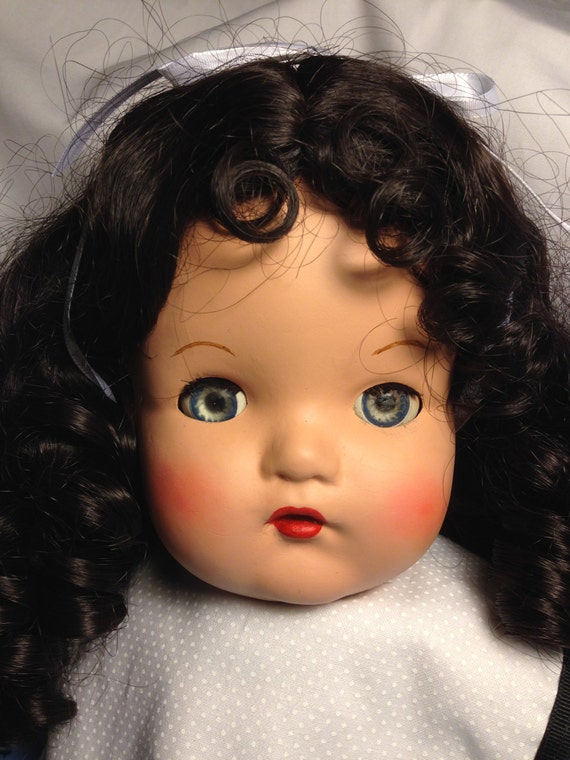 Cute Curly Haired Vintage Doll