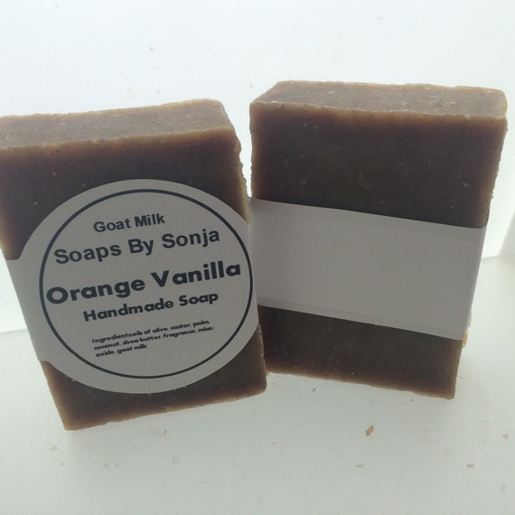 Orange vanilla Scented Handmade Soap goat milk soapon sale
