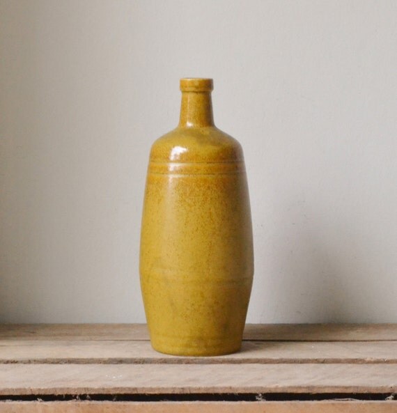 Vintage Stoneware Mustard Bottle/Vase
