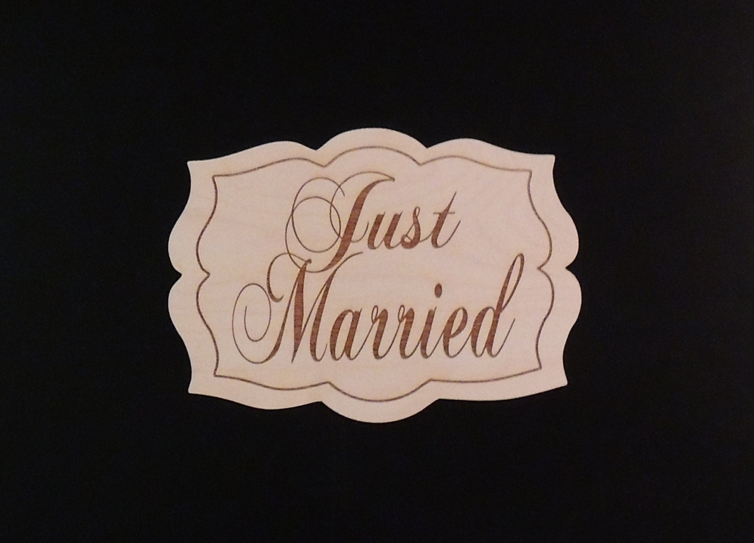 Just Married Wood Sign By Yourpersonalengraver On Etsy