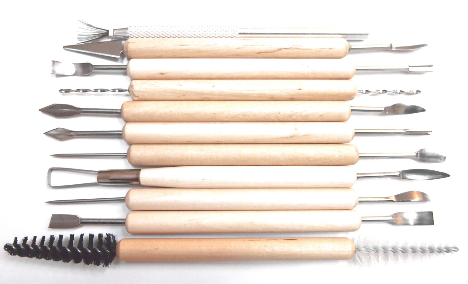 11 pcs Pottery Clay Sculpture Wax Carving Ceramics Tool Kit